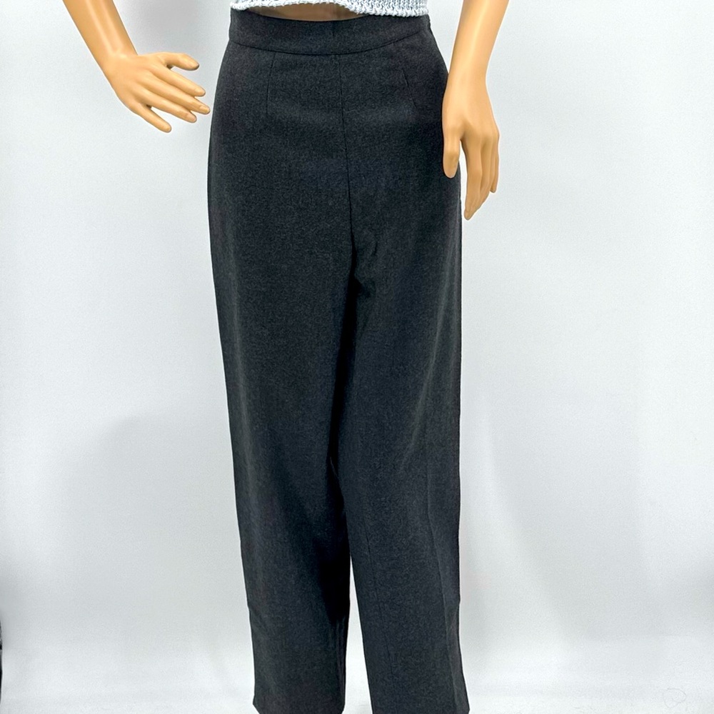 Vintage 60’s Minimalist High Waist Wool Made In Italy Cropped Trousers Pants